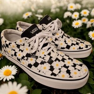 VANS Doheny Flower Checkerboard Multi Sneaker Womens 8.5 w/ Box